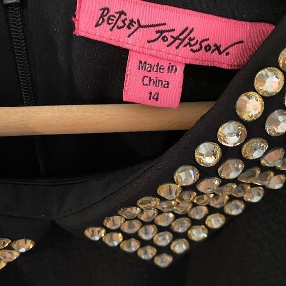 NWT: Betsey Johnson Peter Pan Sequin Collar dress 14R - Picture 3 of 11